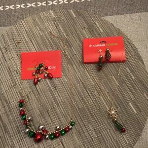 Two New Sets of Christmas Earrings and Necklace Sets
